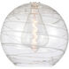 Athens Deco Swirl LED 15.75 inch Matte Black Pendant Ceiling Light